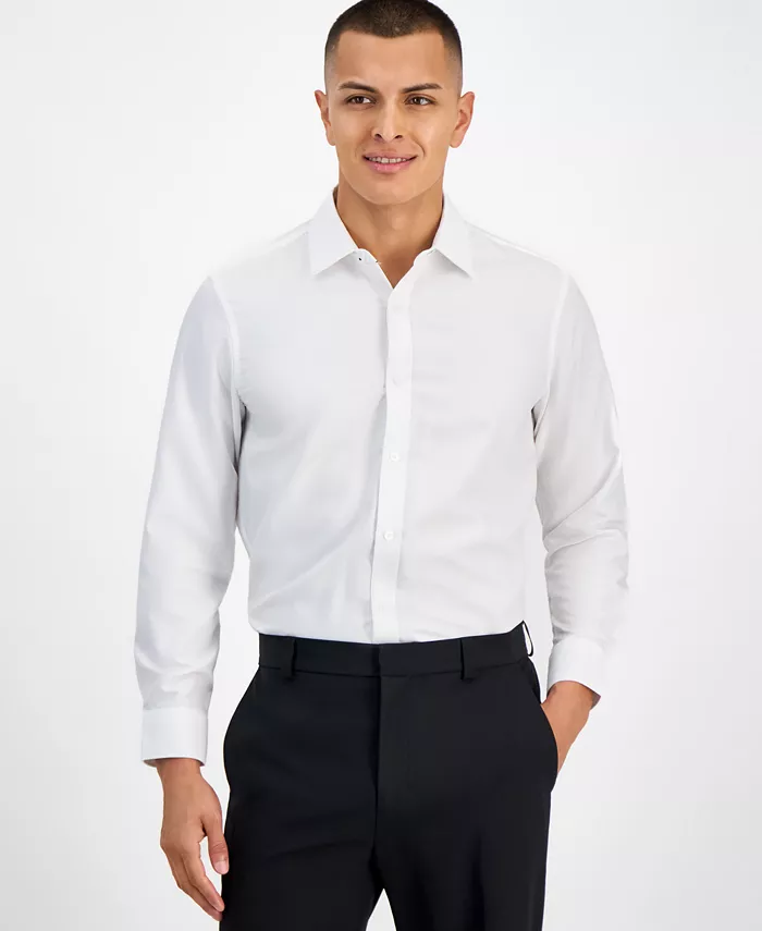 

Мужская рубашка с геометрическим принтом и пуговицами Four Way Stretch Tom Baine, белый