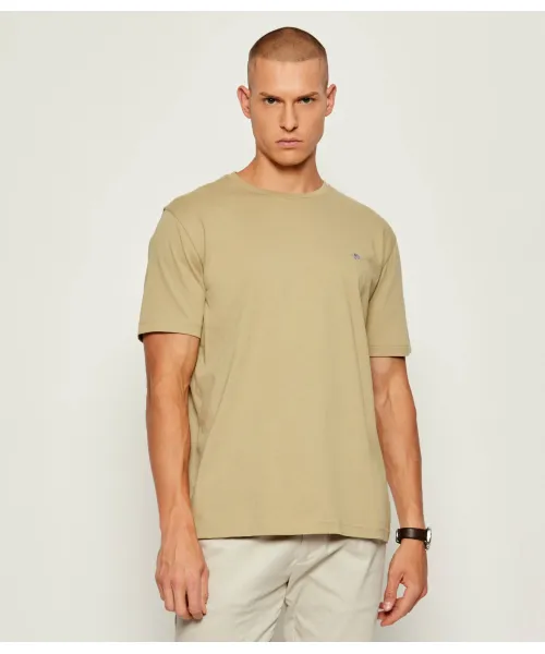 

Футболка с изображением щита Regular fit Gant, бежевый