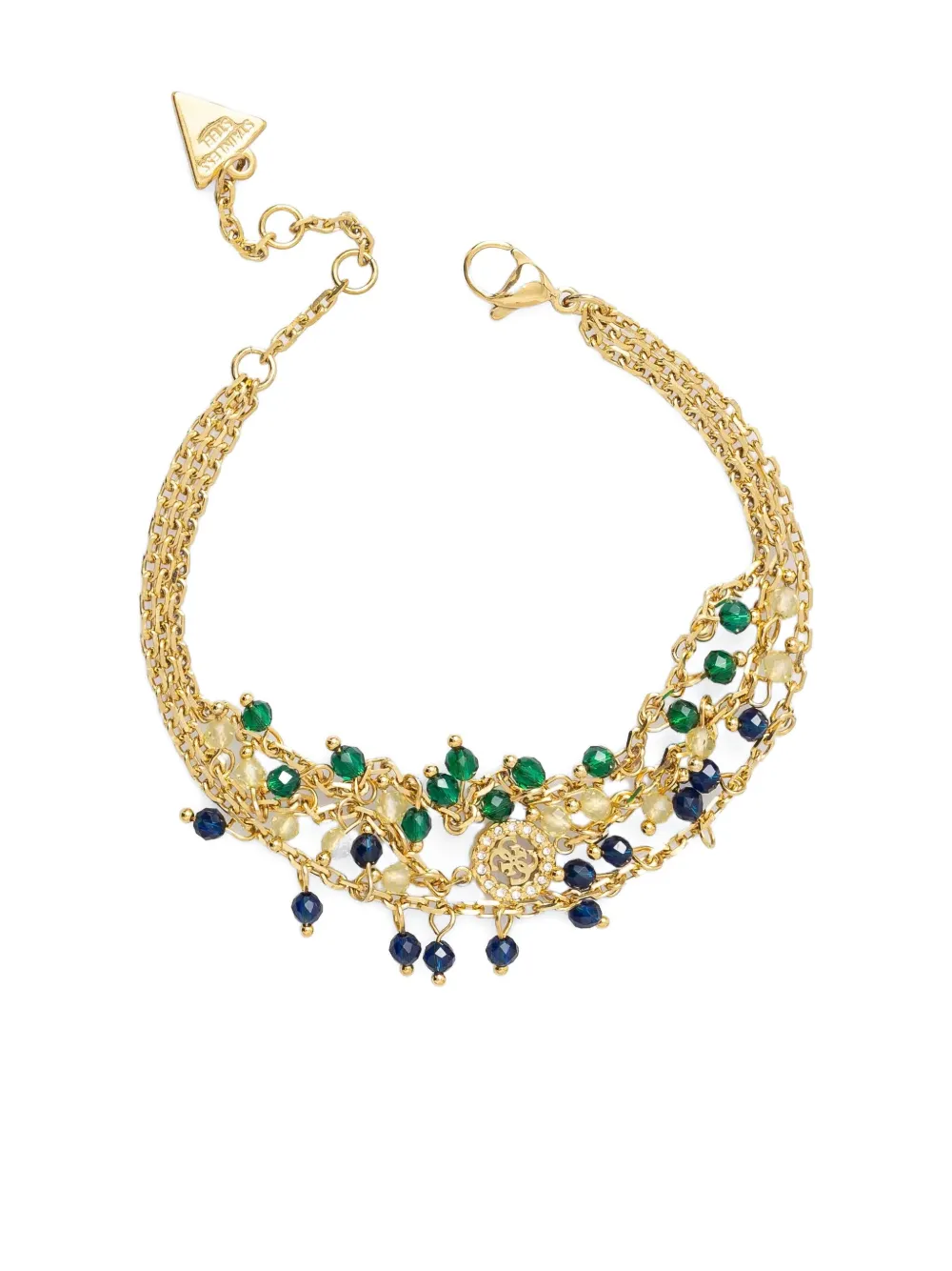 

Браслет с бисером и множеством цепочек GUESS USA, золотой