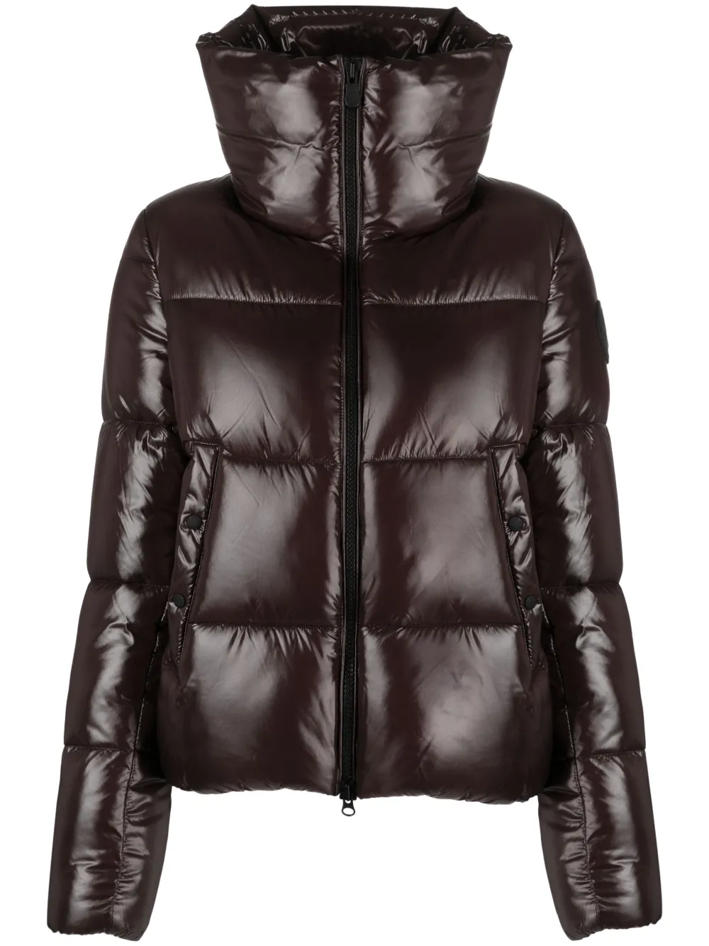 

Пуховик с нашивкой-логотипом Save The Duck, коричневый