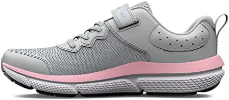 Детские кроссовки Under Armour Assert 10 с альтернативной застежкой, серый/розовый — фото 3