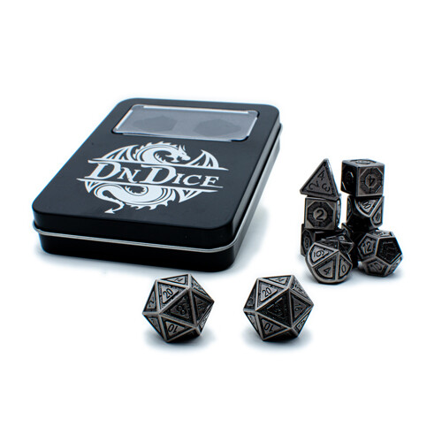 

Игровые кубики Dndice Dragon Core: Clockwork Silver Dice Set DNDice