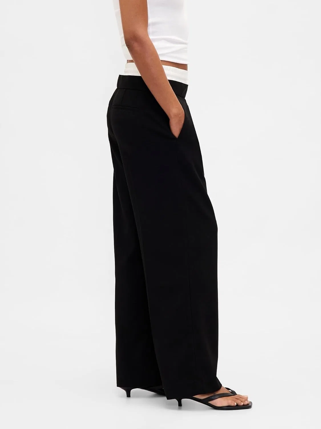 Женские брюки GAP Easy Double Waistband — фото 3