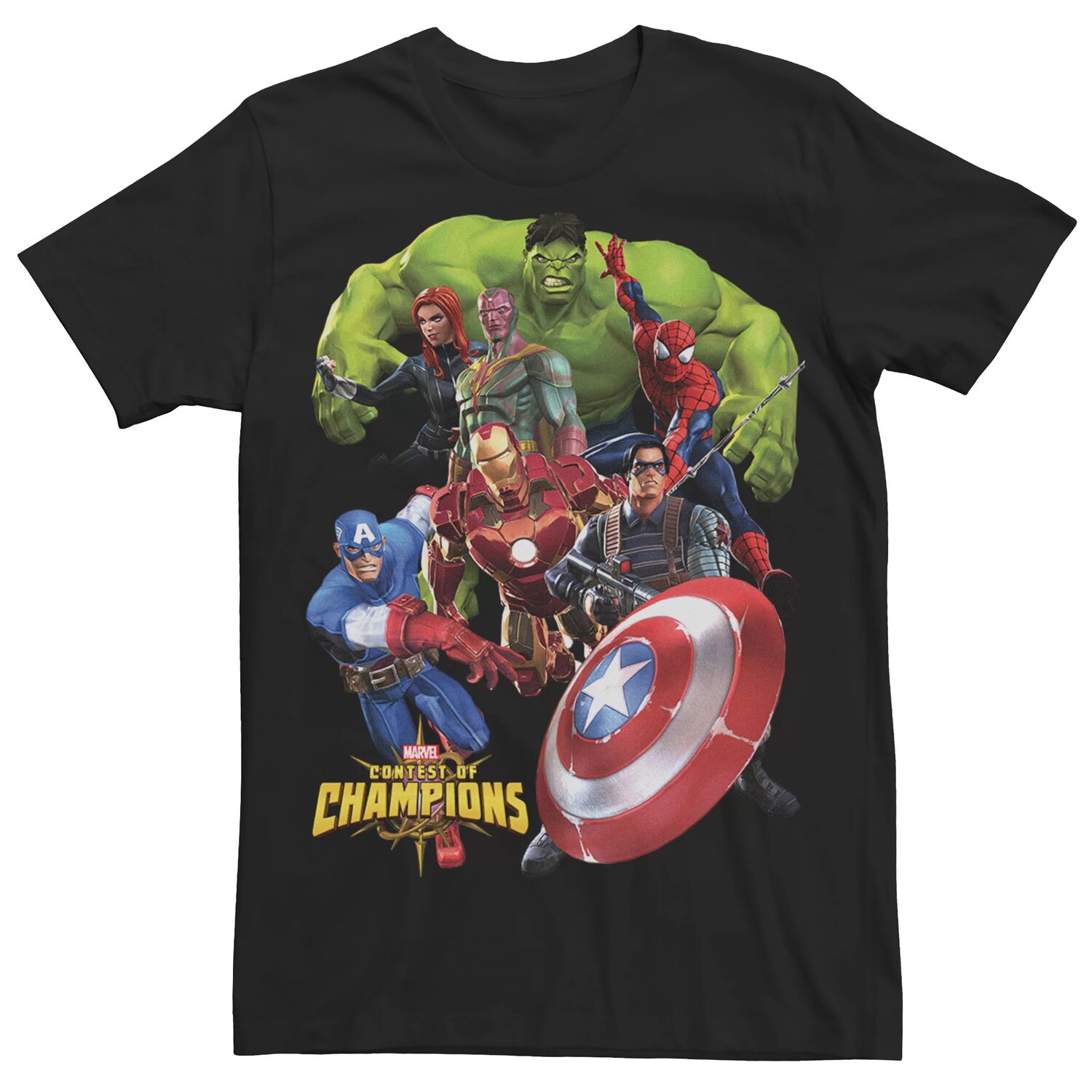 

Мужская футболка с рисунком Marvel Contest of Champions Avengers Licensed Character