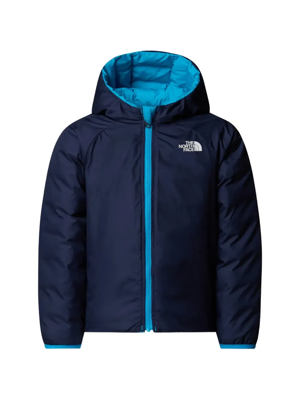 Двусторонняя куртка-пуховик Perrito с капюшоном The North Face Kids, синий — фото 3