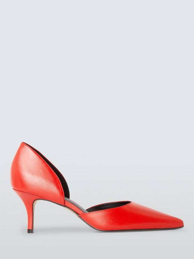 Darwen Leather Essential Heel открытые туфли Dorsay Court John Lewis, Red