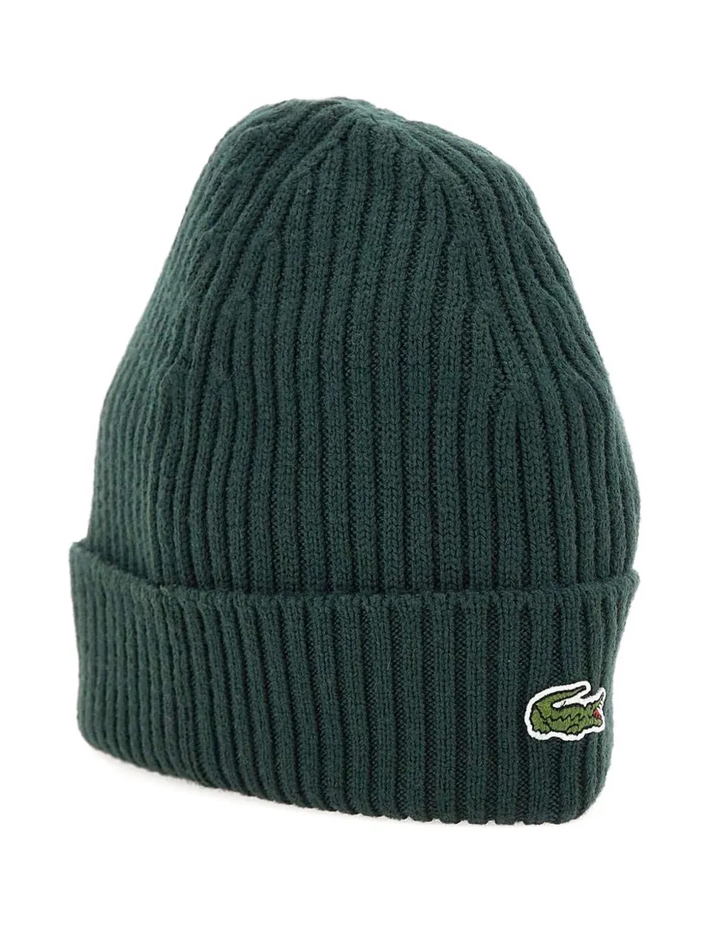 

Ребристая шапка с нашивкой-логотипом Lacoste, зеленый