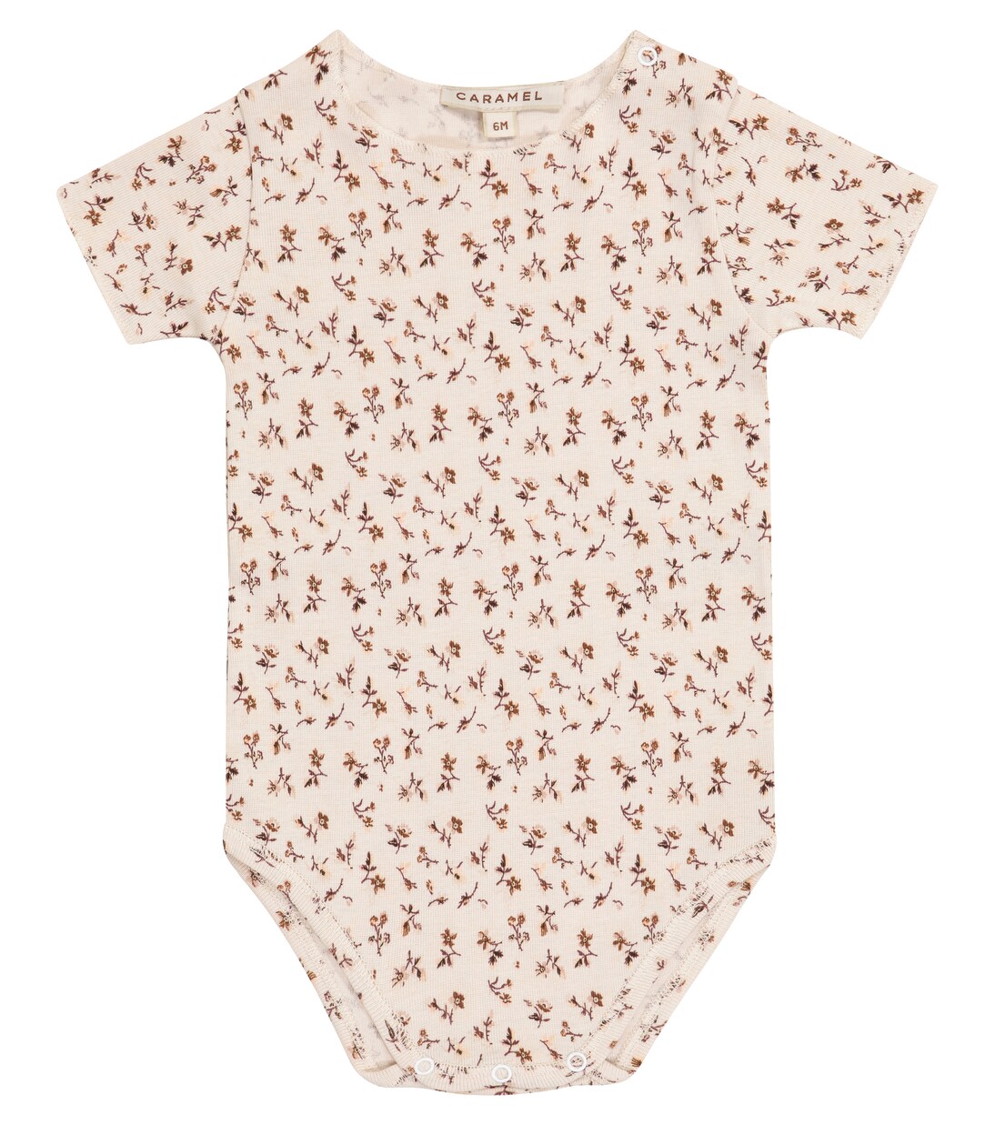 

Хлопковый боди Baby Viperfish Caramel, Brown Ditsy Floral