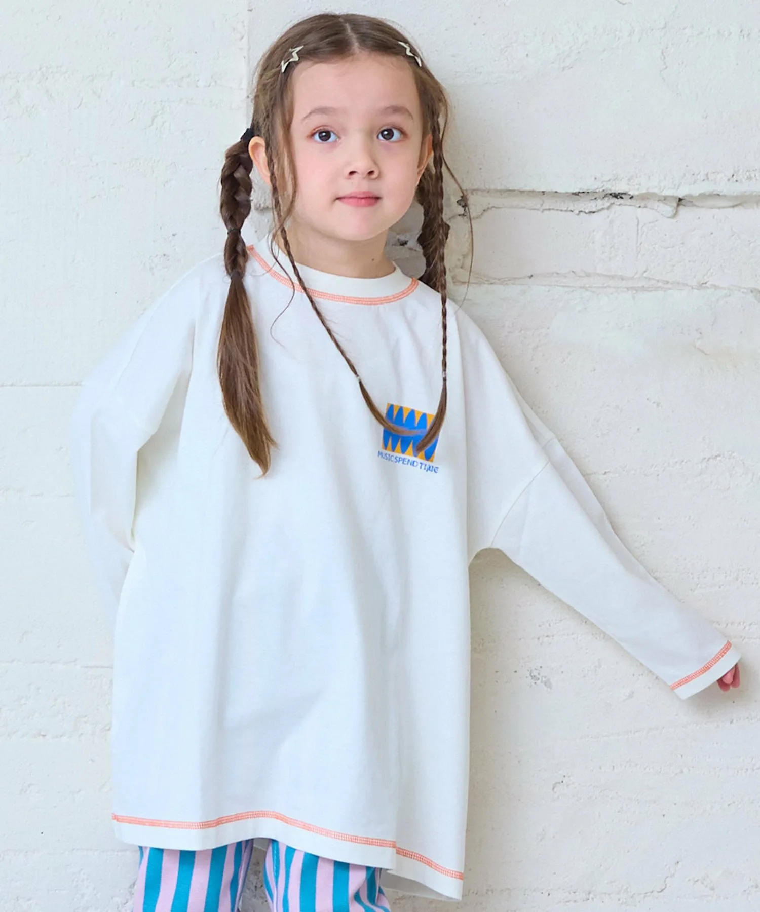 Хлопок из США, футболка Zengo Print Big Long Tee с принтом, большой размер. Life Support Products, white