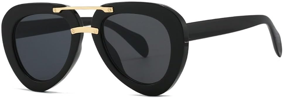 

Мужские солнцезащитные очки с двойной перемычкой, модные градиентные оттенки, защита от УФ-излучения UV400; женские солнцезащитные очки в трендовом сине-зеленом цвете HVTVTLA, Black Grey