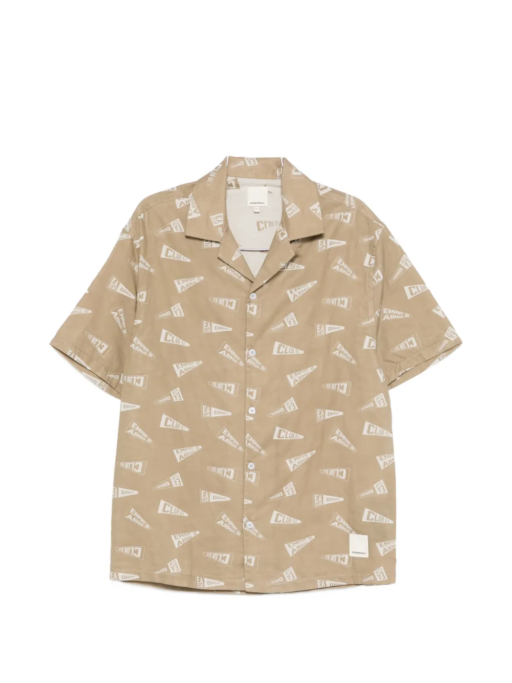 

Рубашка с логотипом Emporio Armani, бежевый