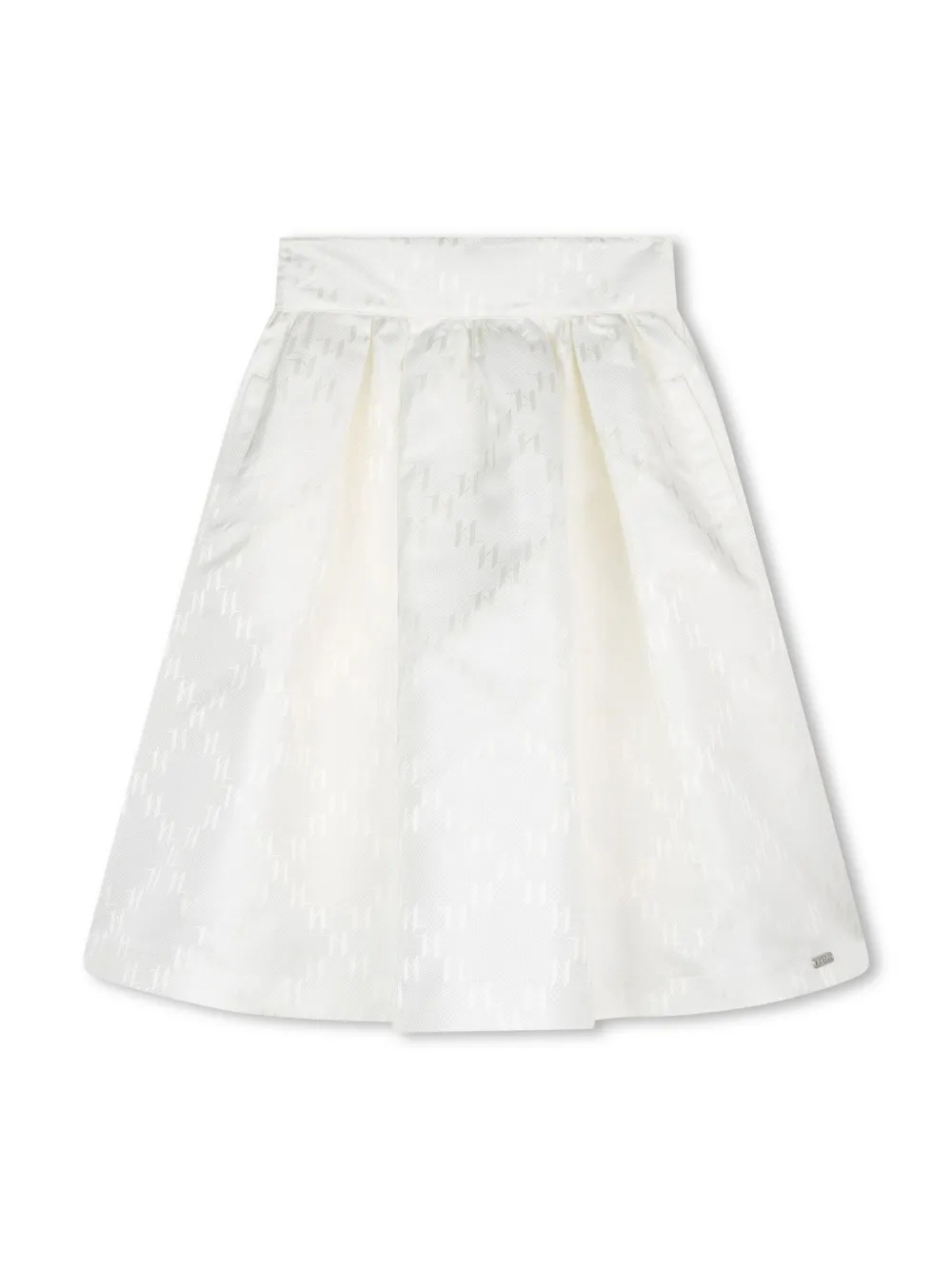 

Юбка миди с монограммой KARL LAGERFELD KIDS, белый
