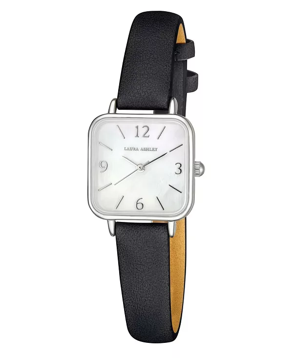 

Женские часы с черным полиуретановым ремешком 24 мм Laura Ashley, black