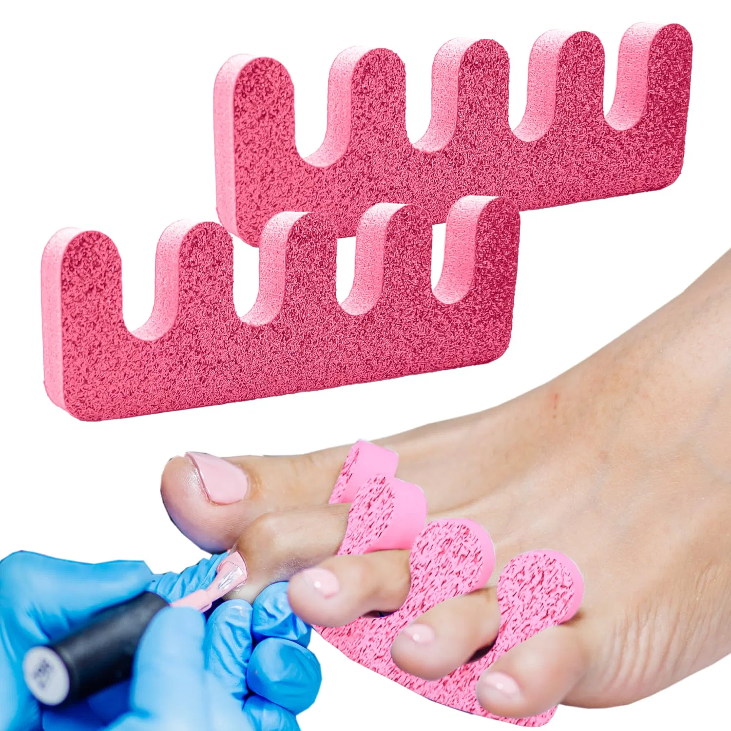 Разделители для пальцев ног и рук для маникюра и педикюра Leddy Living, Pink