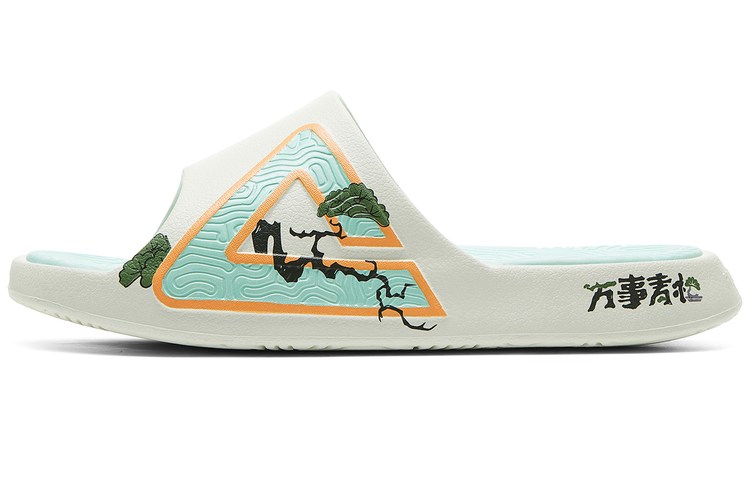 

PEAK Тайцзи 1.0 Слайдеры Мужские Ясный ум Зеленый - Зеленый Апельсин, цвет Green Orange