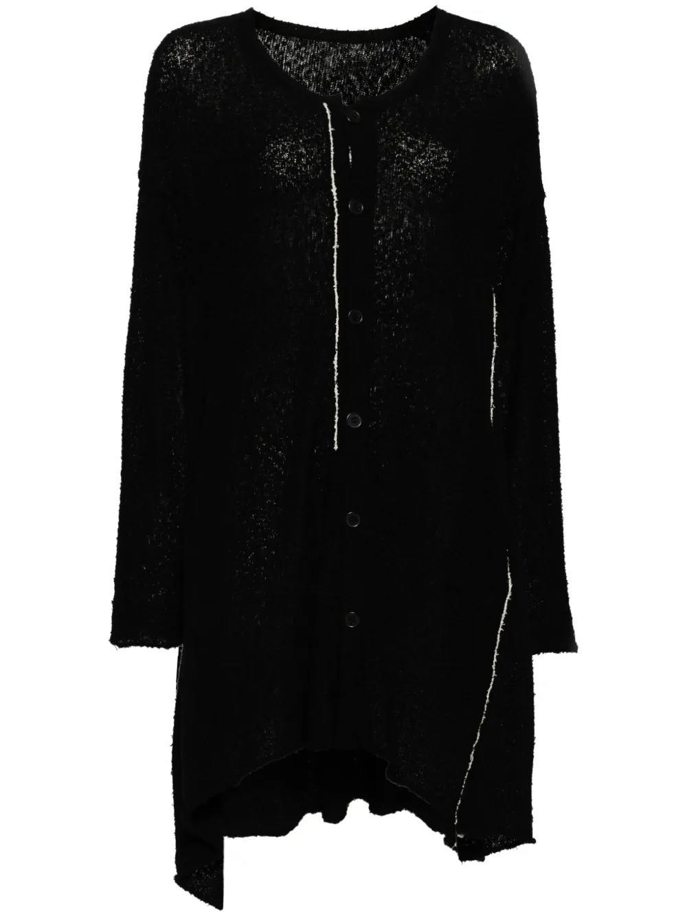 

Трикотажное платье асимметричного кроя Yohji Yamamoto, черный