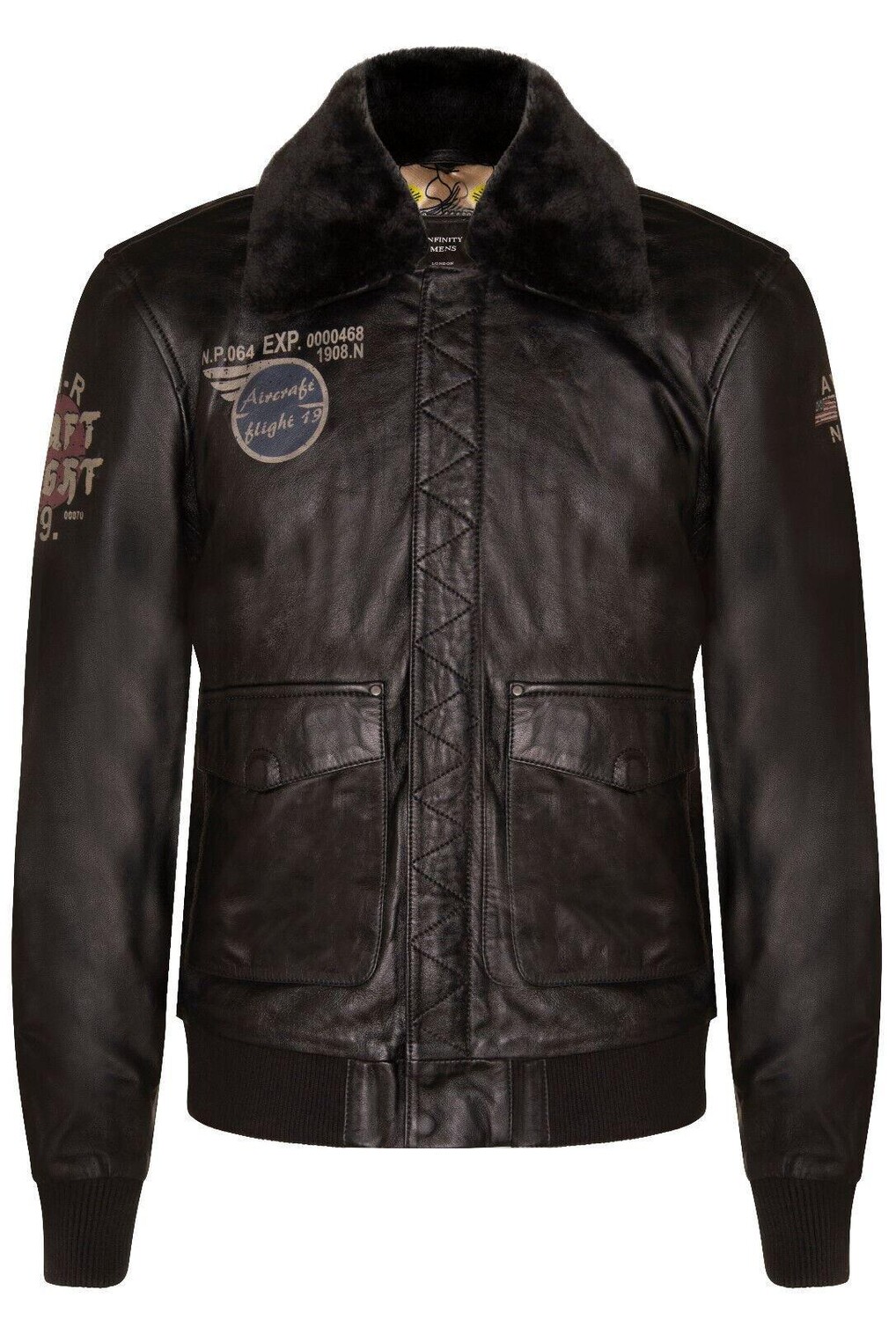 

Кожаная куртка-пилот - Лиссабон Infinity Leather, черный