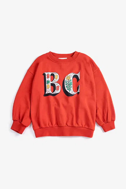 Блуза детская с принтом Spring Letters Bobo Choses, красный — фото 2