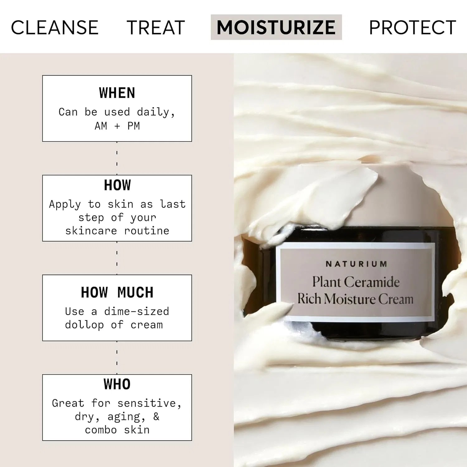 Крем для лица Naturium — Увлажняющий антивозрастной Plant Ceramide Rich Moisture Cream, 48.2 г — фото 2