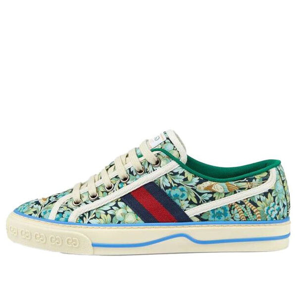 Кроссовки liberty of london x tennis 1977 'floral - light blue green' Gucci, голубой