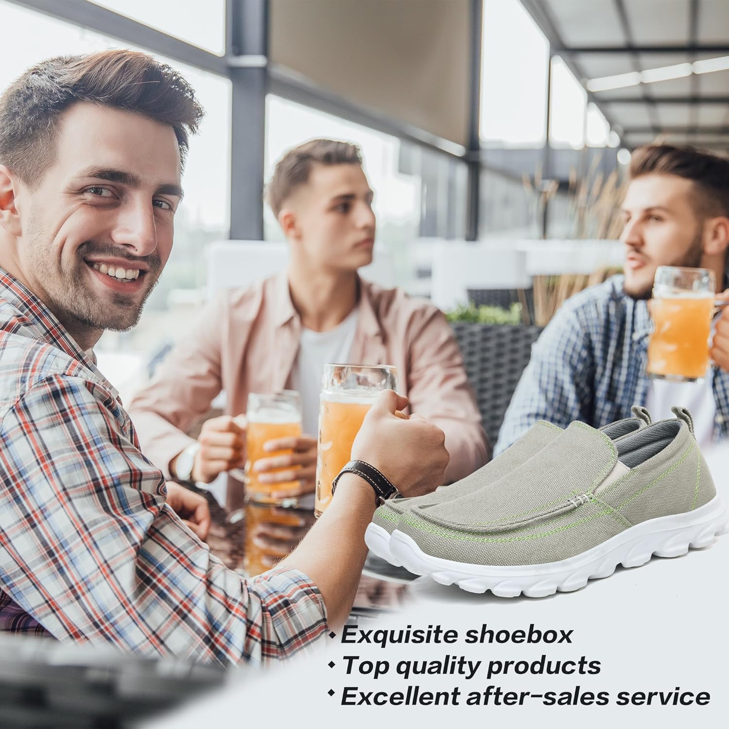 Мужские повседневные мокасины на шнуровке и без застежки, машинная стирка, дышащие, из канвы, удобные и стильные летние лоферы, легкие прогулочные туфли, лодочные туфли Fuloris, серый — фото 2