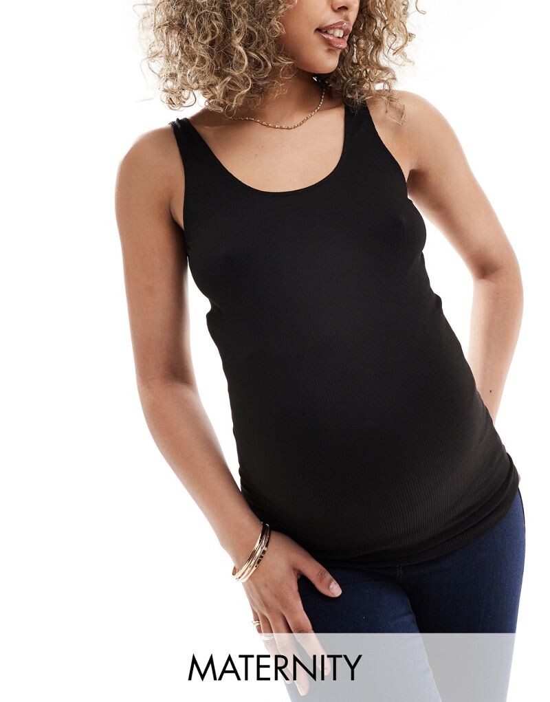 

Vero Moda Maternity – Черная бесшовная майка