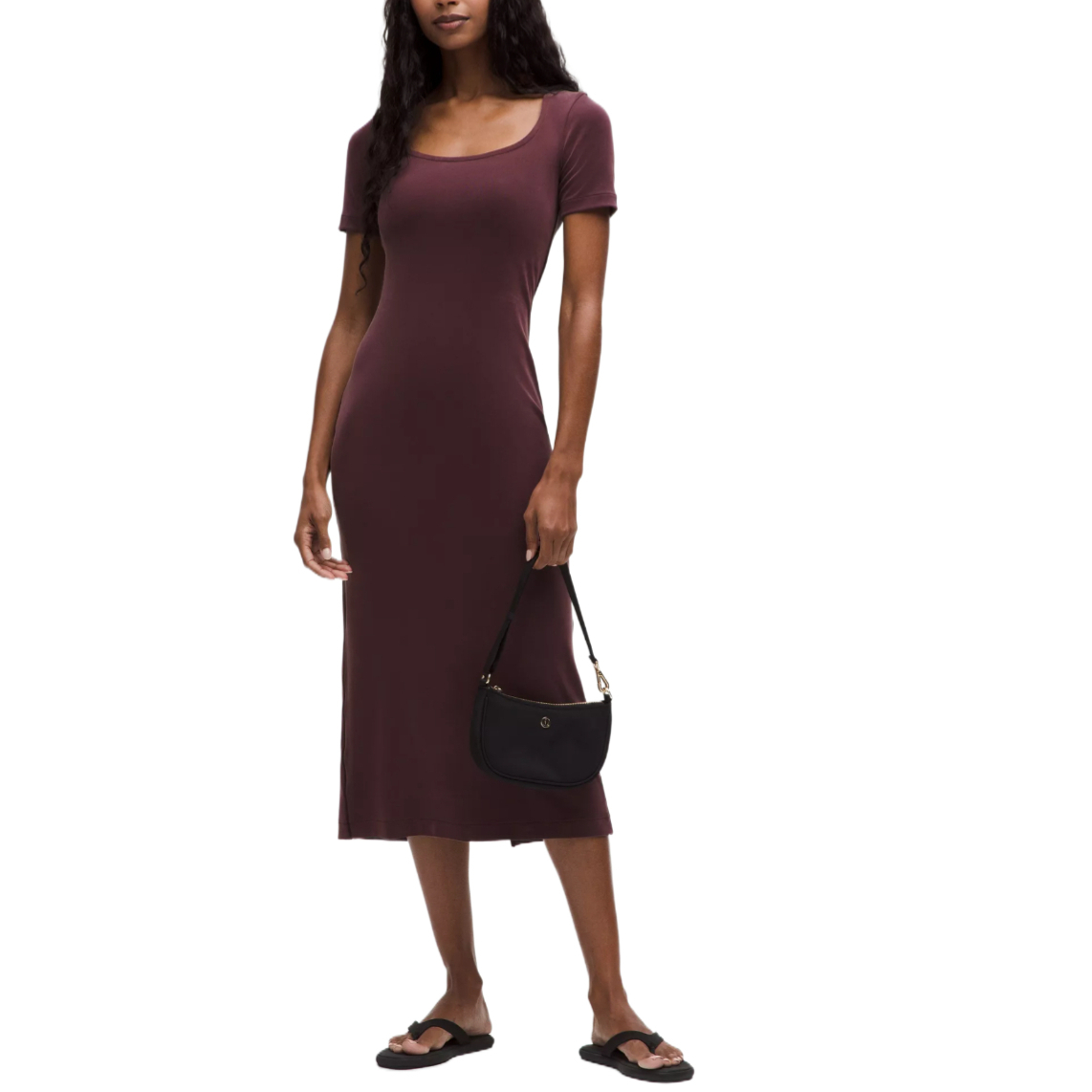 

Платье Softstreme с коротким рукавом Lululemon, фуксия (goodсиний plum)