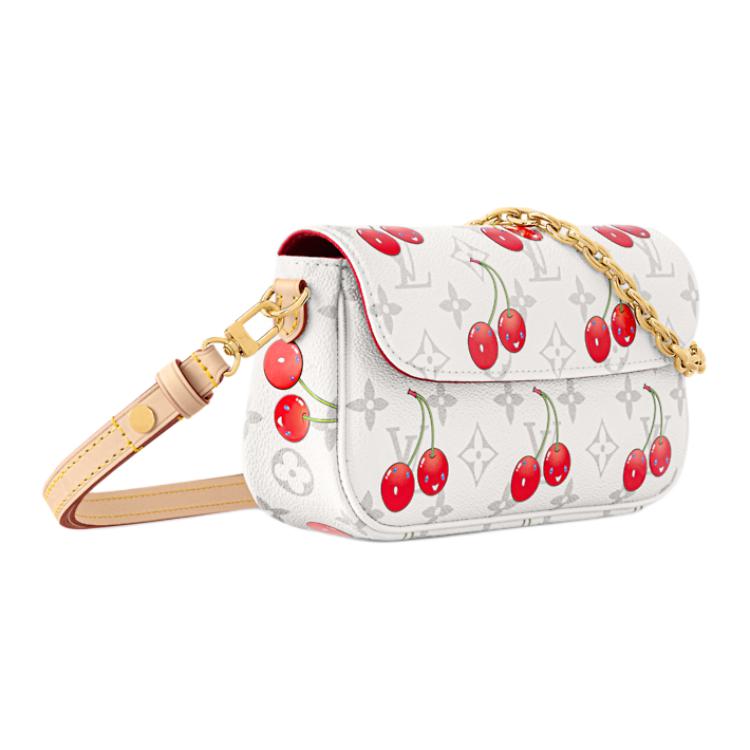 LOUIS VUITTON Кошелёк на цепочке Takashi Murakami Cherry Ivy White Monogram — фото 2