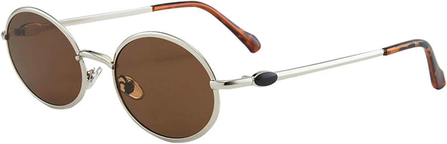 

Солнцезащитные очки Willochra в стиле ретро 90-х, овальные, для женщин и мужчин. Модные солнцезащитные очки классического коричневого оттенка с защитой от УФ-излучения UV400, C3