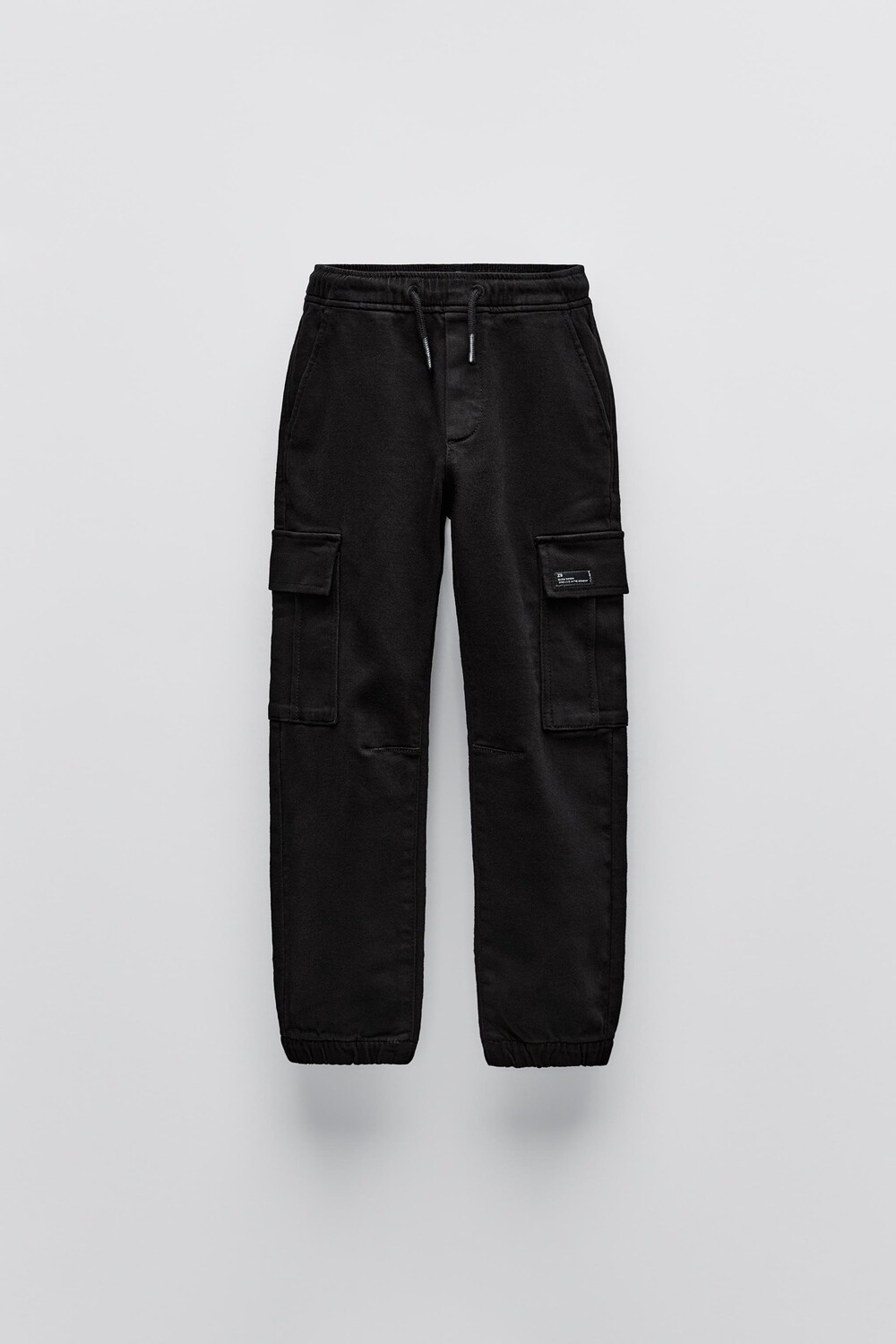 

Мягкие брюки карго ZARA, черный