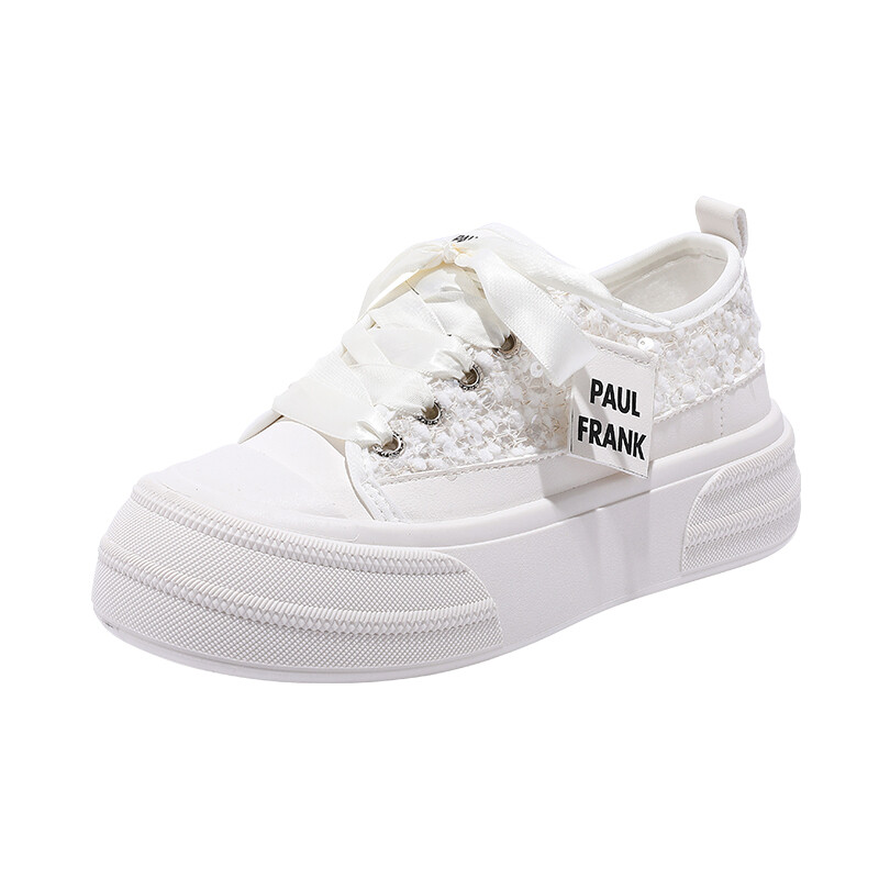

Кеды, скейтборд обувь женская низкая Paul Frank, цвет Light Beige/Black