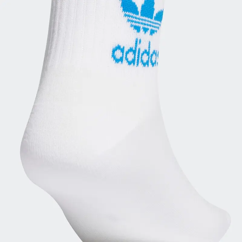 Унисекс носки до середины икры Adidas Originals, 3 пары (белый/синий/черный) — фото 3