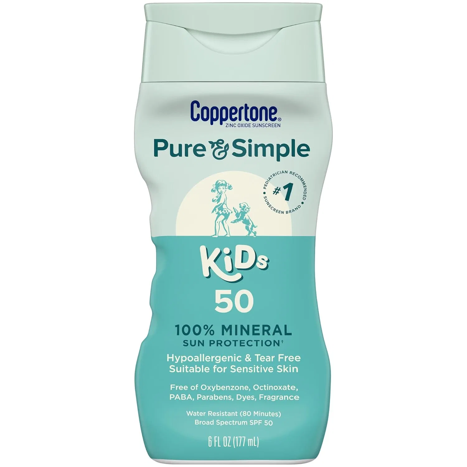 Детский солнцезащитный лосьон Coppertone Kids Pure & Simple SPF 50 170 мл Coppertone