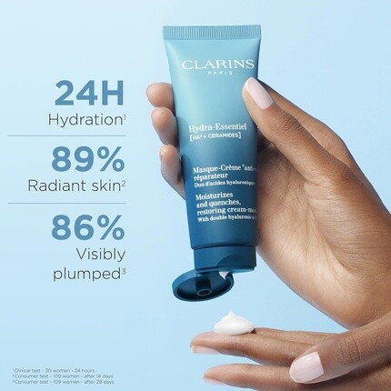 Маска для лица Clarins — Hydra-Essentiel, увлажняющая, заметно более упругая кожа, -часовое увлажнение — фото 2