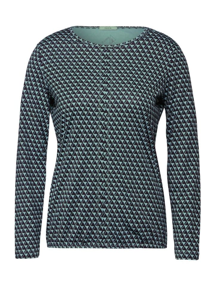 

Лонгслив Cecil Langarmshirt, цвет glaced salvia green