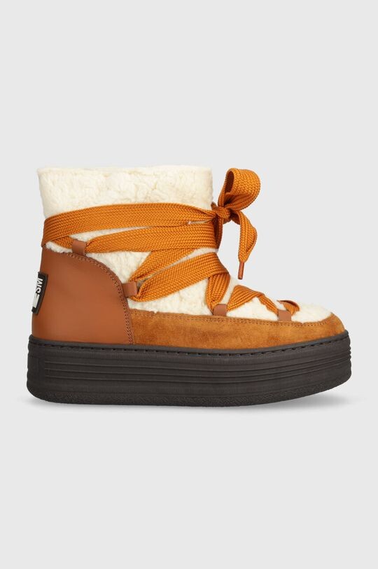 Зимние ботинки женские Steve Madden Haddy из замши и натуральной кожи, коричневый/экрю