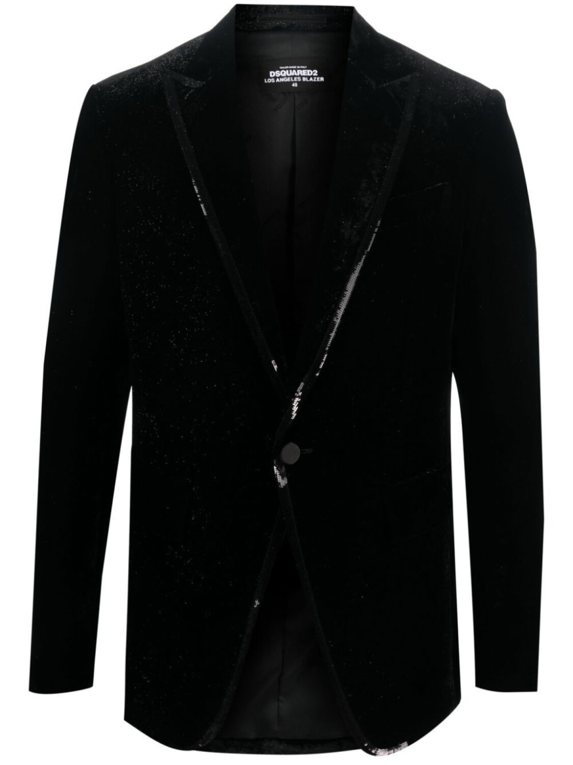 

Dsquared2 sequined-trim velvet blazer, черный