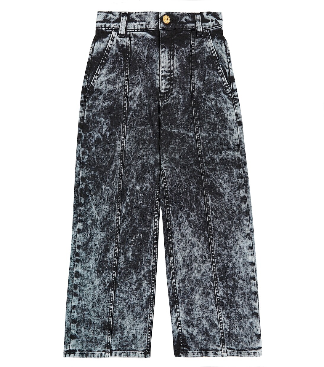 

Широкие джинсы Balmain Kids, черный