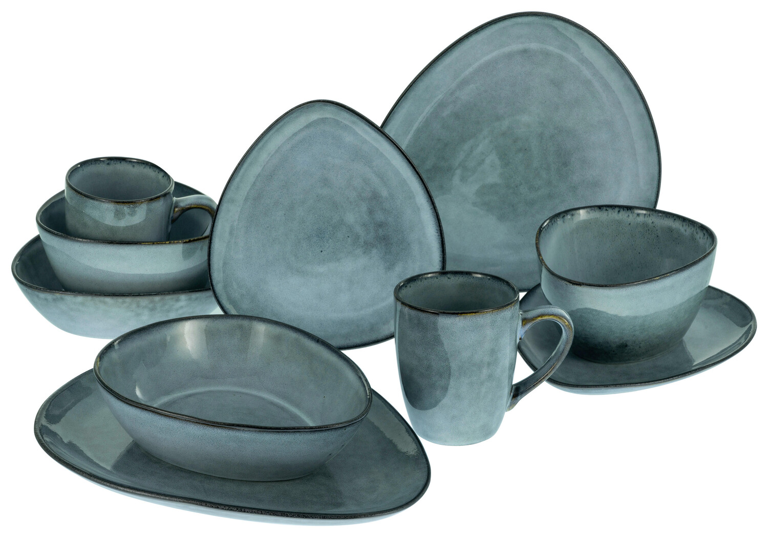 

Комбинированный сервиз 10 шт Creatable, серый