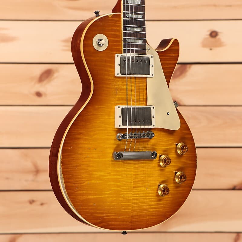 

Электрогитара Gibson 1959 Les Paul Standard Reissue Heavy Aged - Golden Poppy Burst - 933385 - PLEK'd