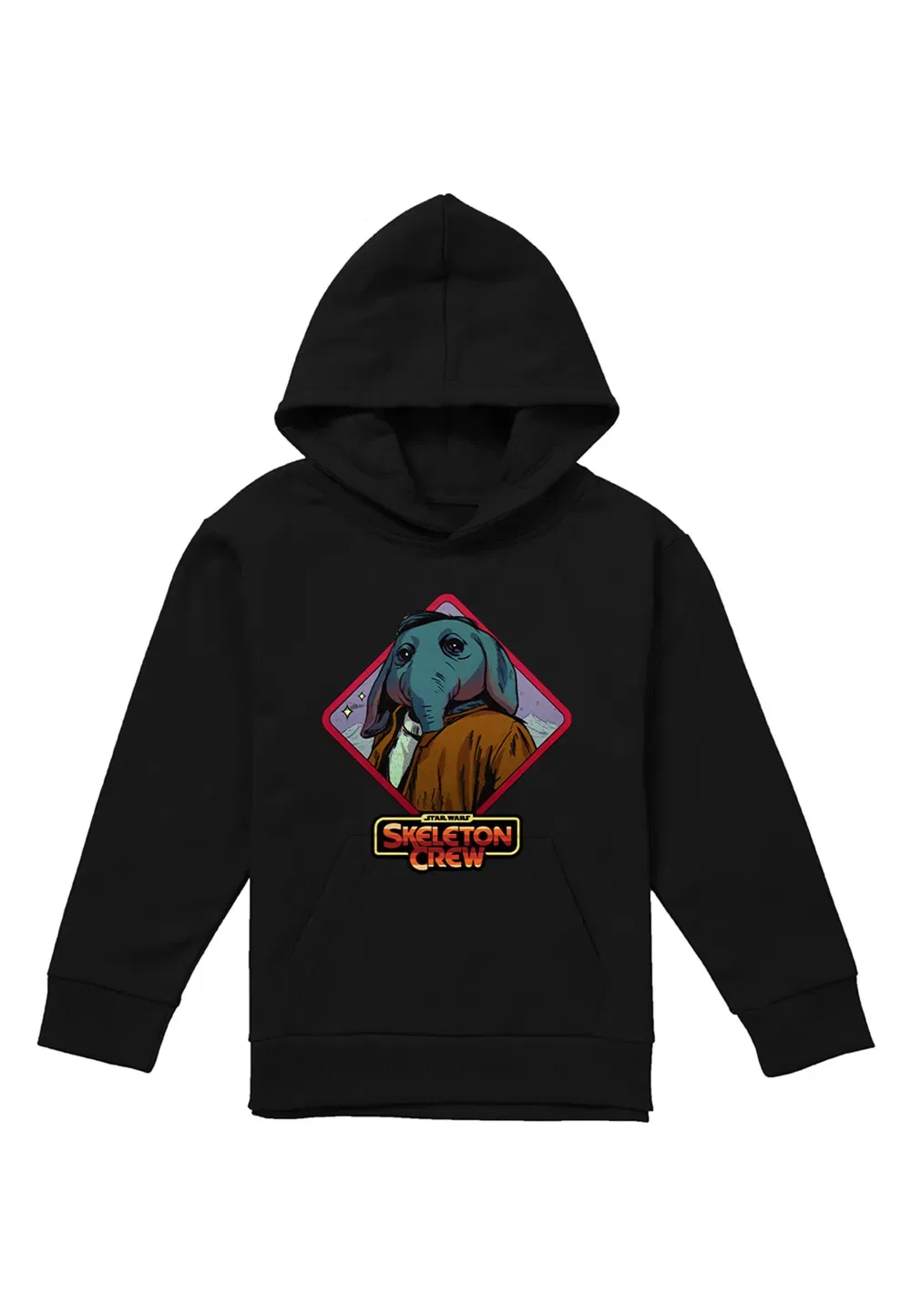 Детская худи Star Wars Skeleton Crew Neel, черная, Disney, черный