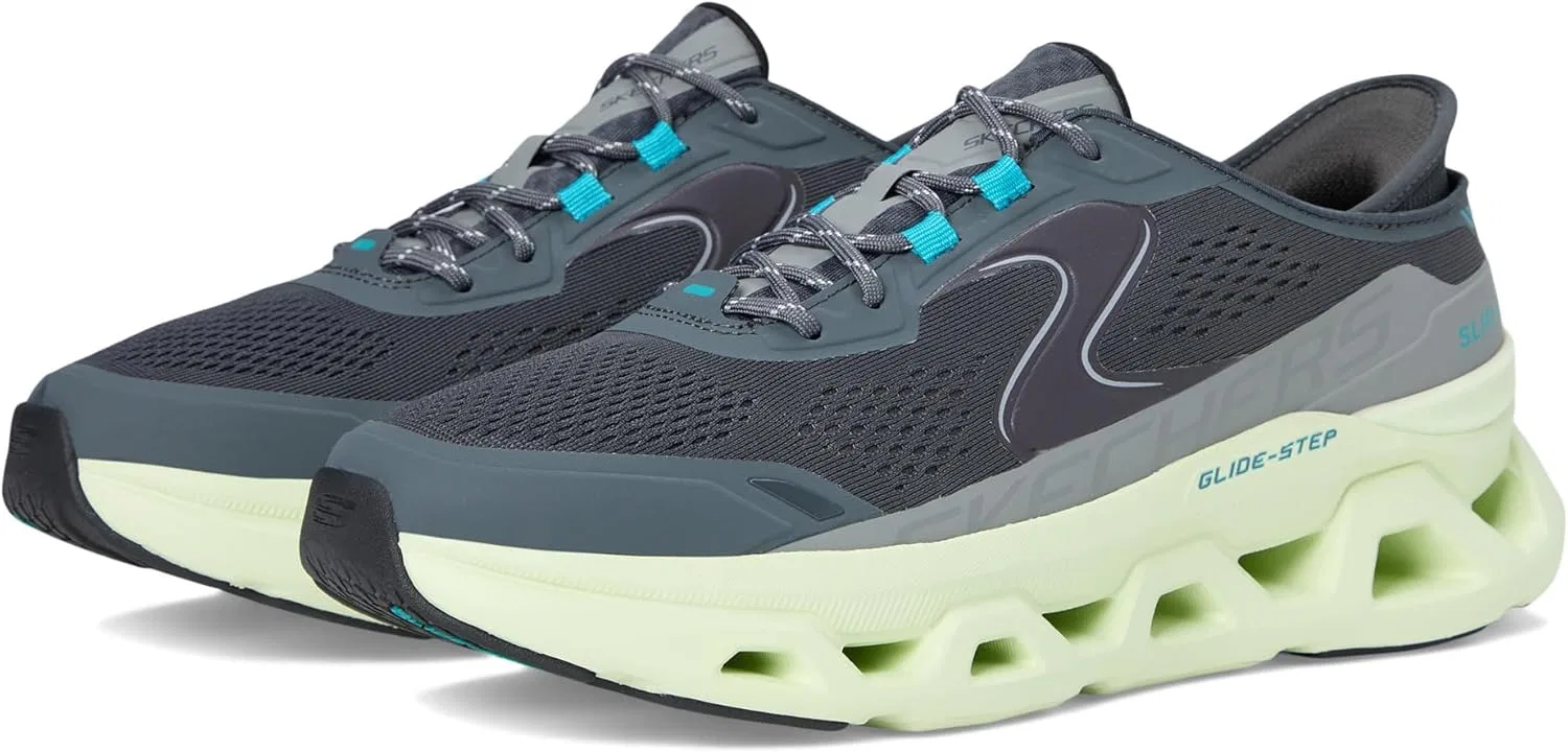 Skechers Slip-ins: Мужские кроссовки Glide-Step Altus Hands-Free, цвет Anthracite Lime