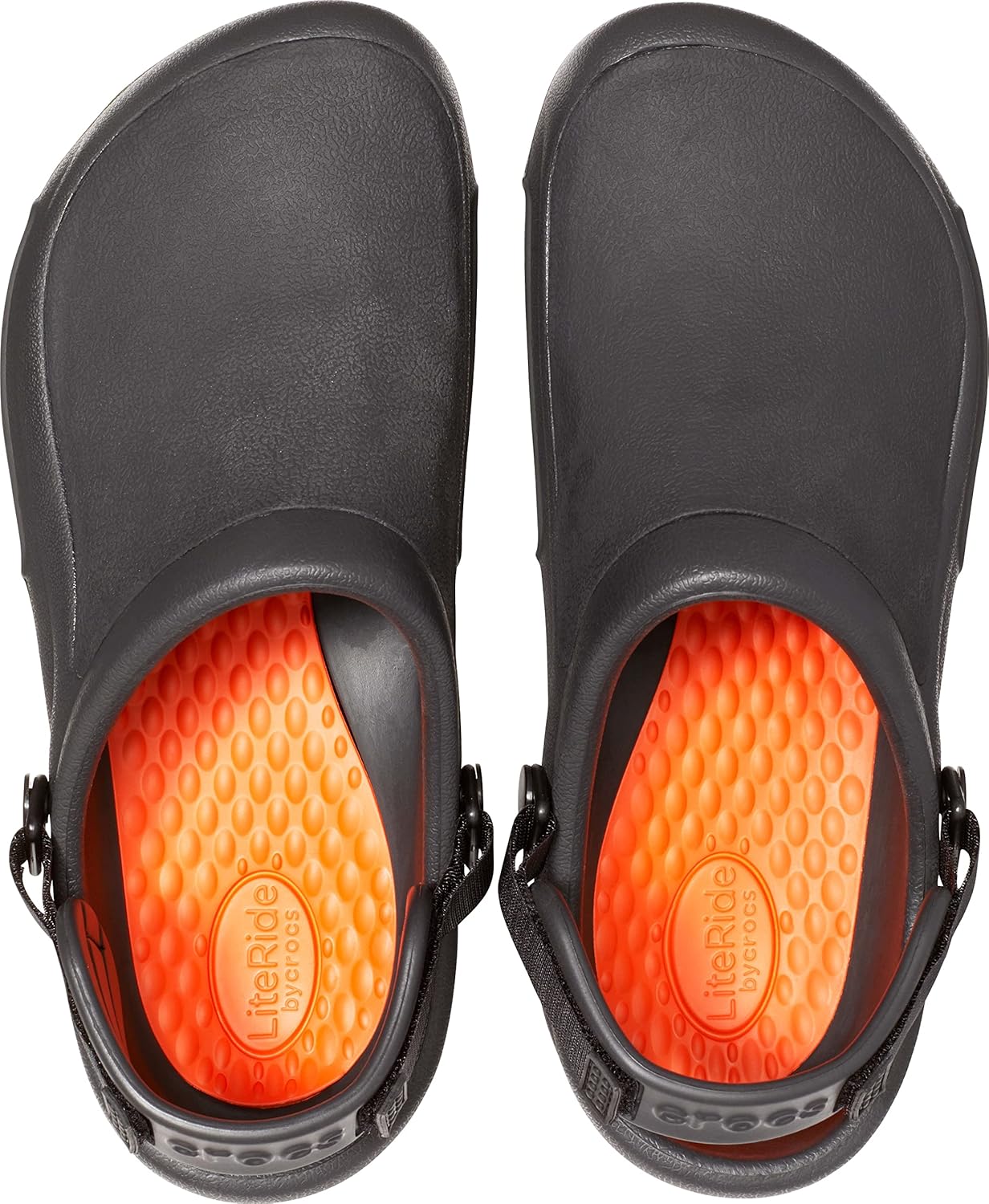 Мужские и женские сабо Crocs Bistro Pro Literide, Рабочая обувь с противоскользящей подошвой, черный — фото 3