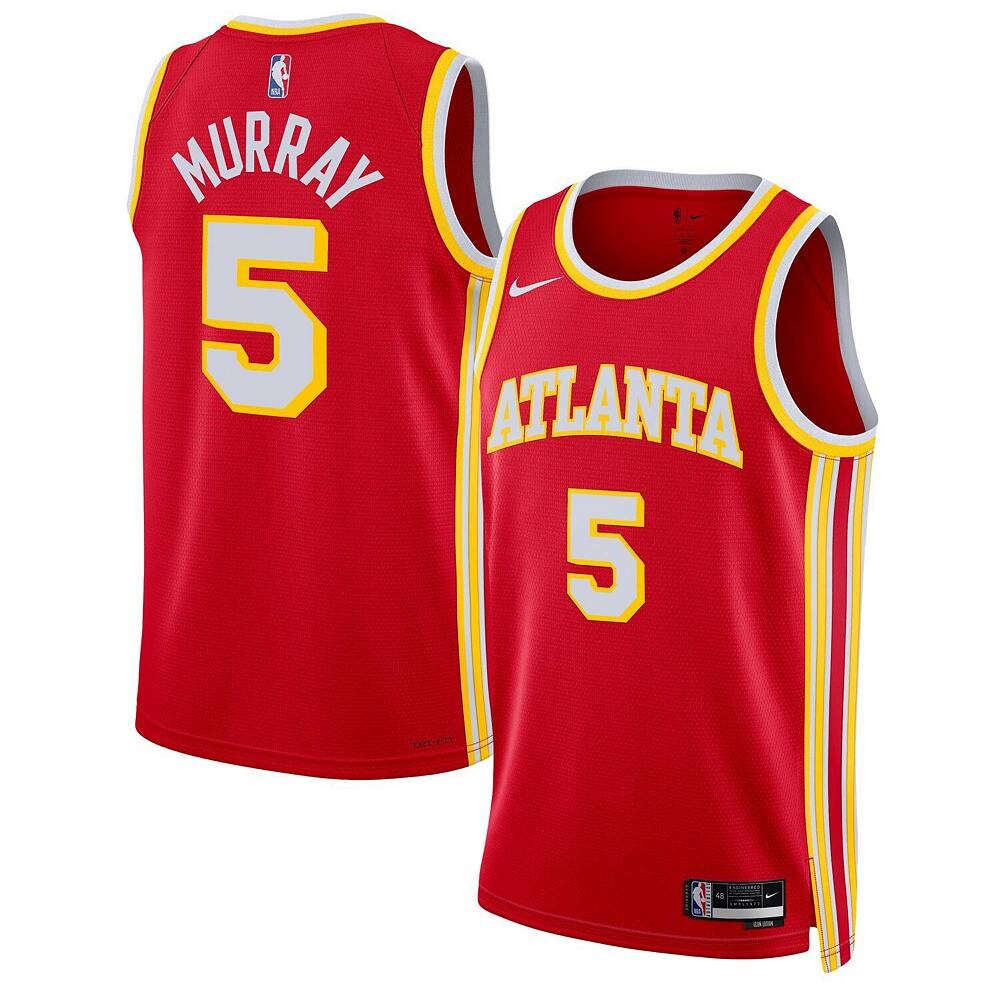 

Унисекс Джерси Nike Dejounte Murray Red Atlanta Hawks Swingman — Icon Edition, цвет Haw Red