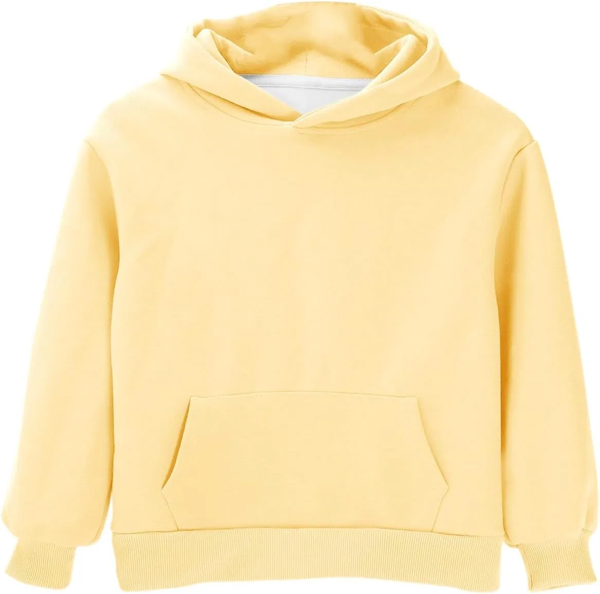Худи оверсайз с капюшоном для девочек, Generic, Light Yellow — фото 2