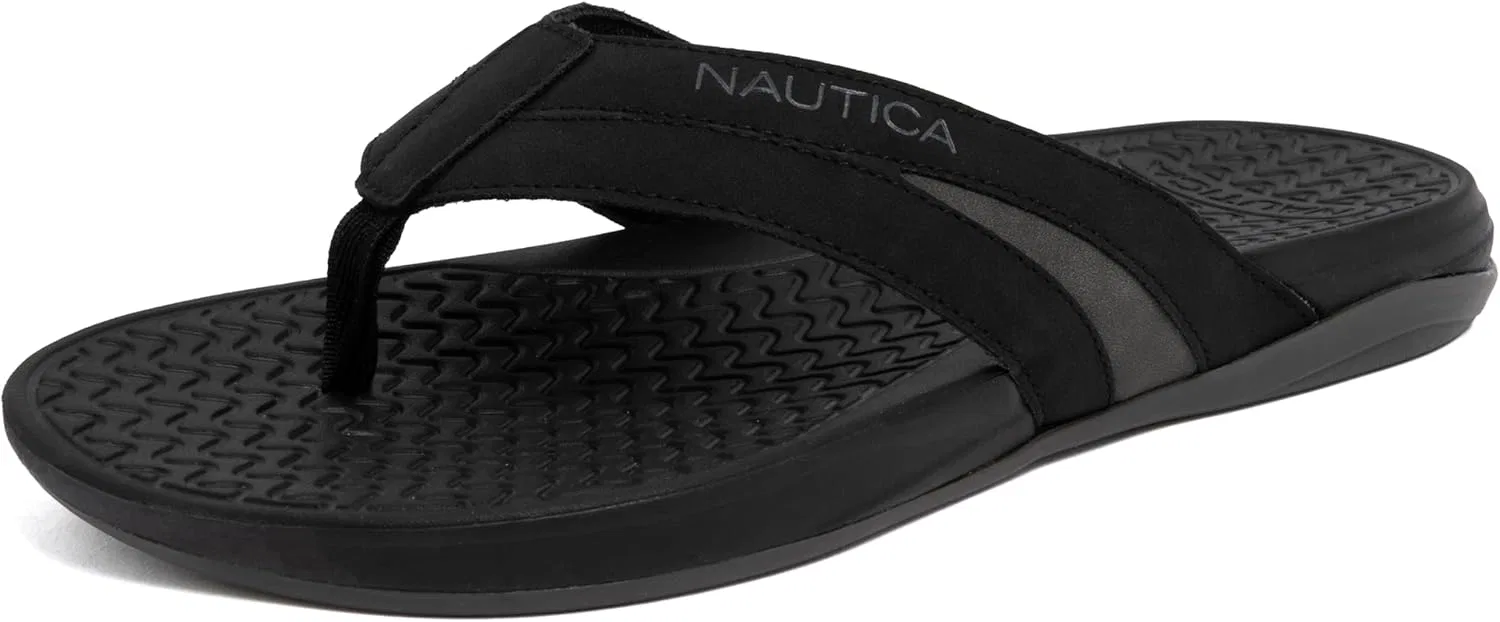 Сандалии мужские шлепанцы Nautica, Black-danix