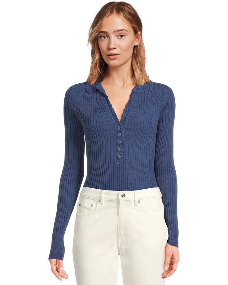 

Боди Free People Ready For It Bodysuit, темно-синий