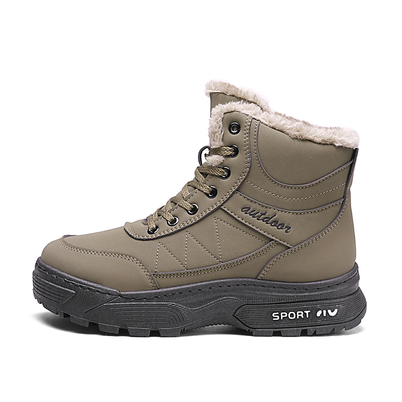 

GAISIMA Тёплые короткие зимние ботинки мужские хаки, цвет Khaki