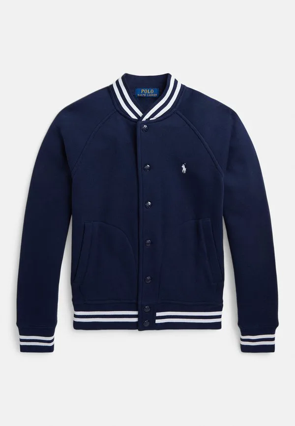 Флисовая бейсбольная куртка 714y, толстовка на молнии Polo Ralph Lauren, Refined Navy — фото 3