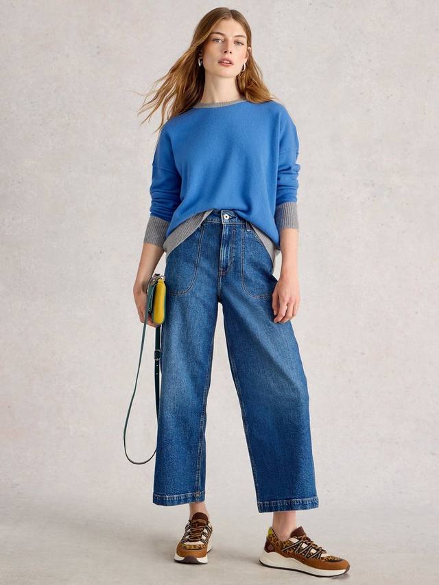 

Свитер с круглым вырезом и цветными блоками White Stuff, Blue/Multi